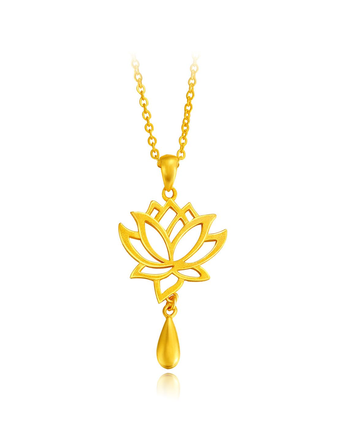 足金项链黄金荷花套链女款(计价)约10.04g