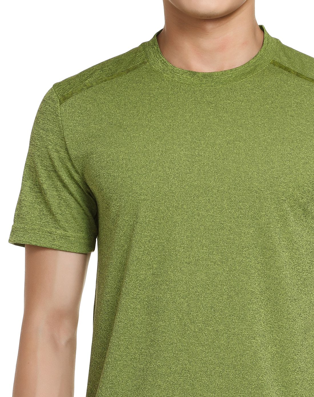 轻薄排汗 男款海藻绿色短袖运动t恤