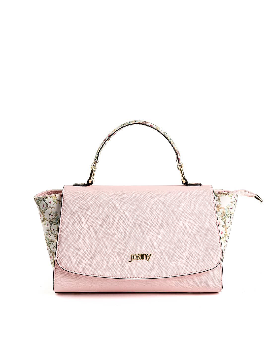 卓诗尼josiny2016年专柜新品粉红色简约糖果色单肩花边斜挎包pu