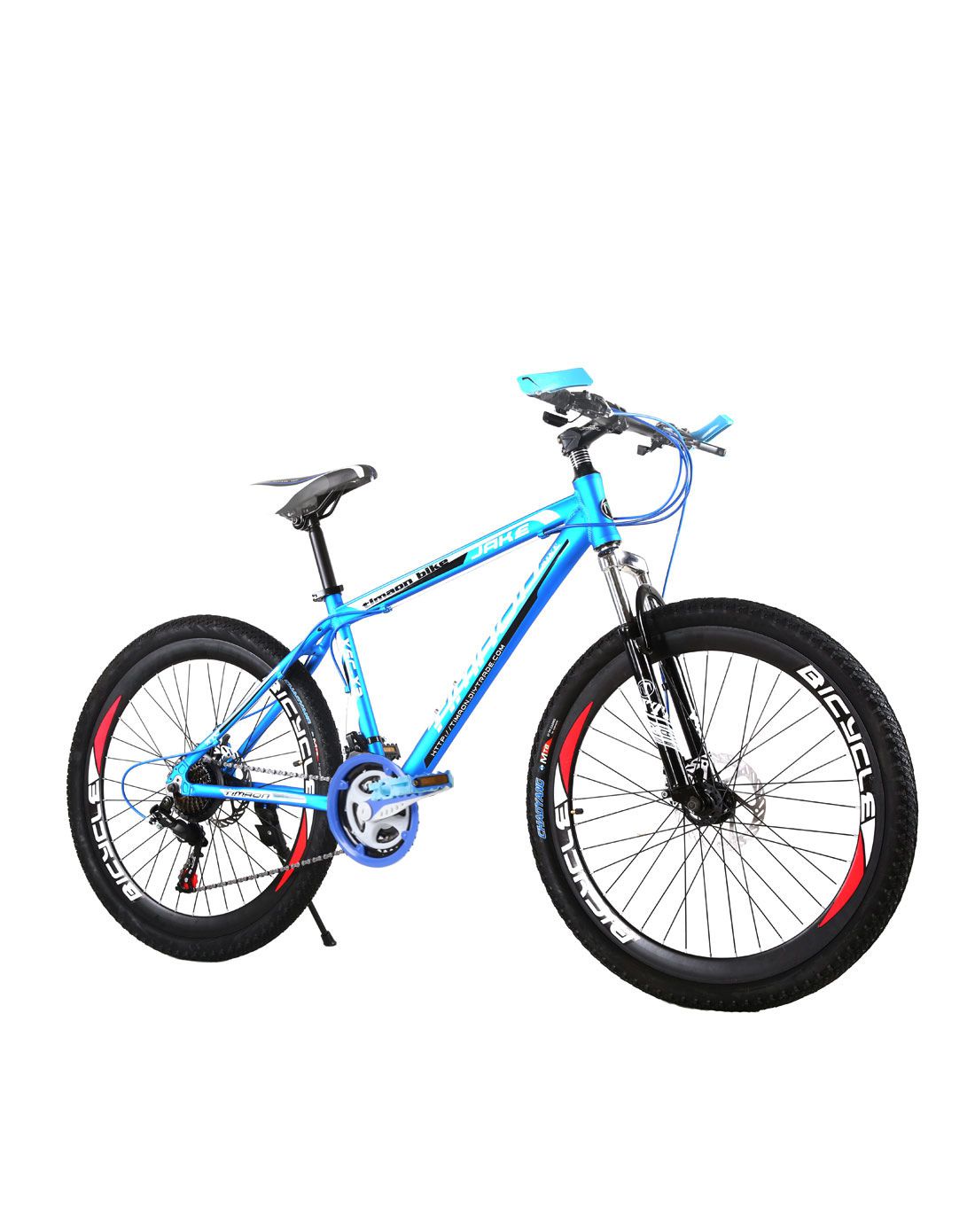 泰玛珑timaon自行车专场直发货timaon 26寸消光蓝色时尚40h宽圈21s