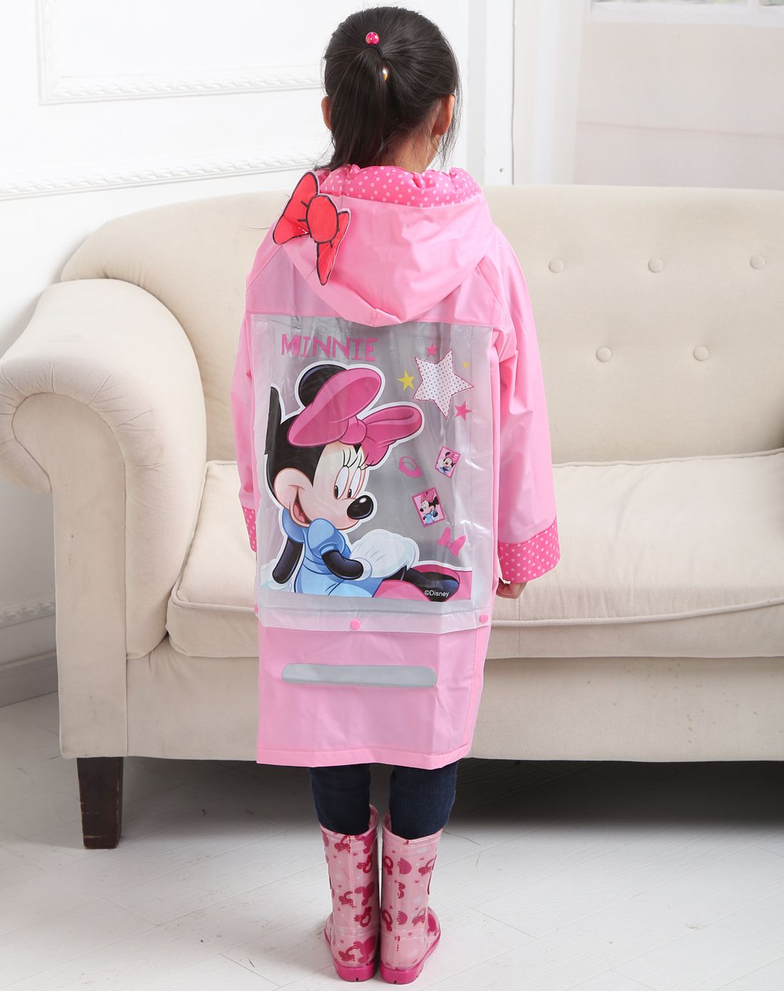 迪士尼卡通米妮雨衣(粉色)