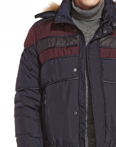 versace collection男装专场 藏青/暗紫红色保暖潮流长袖羽绒服