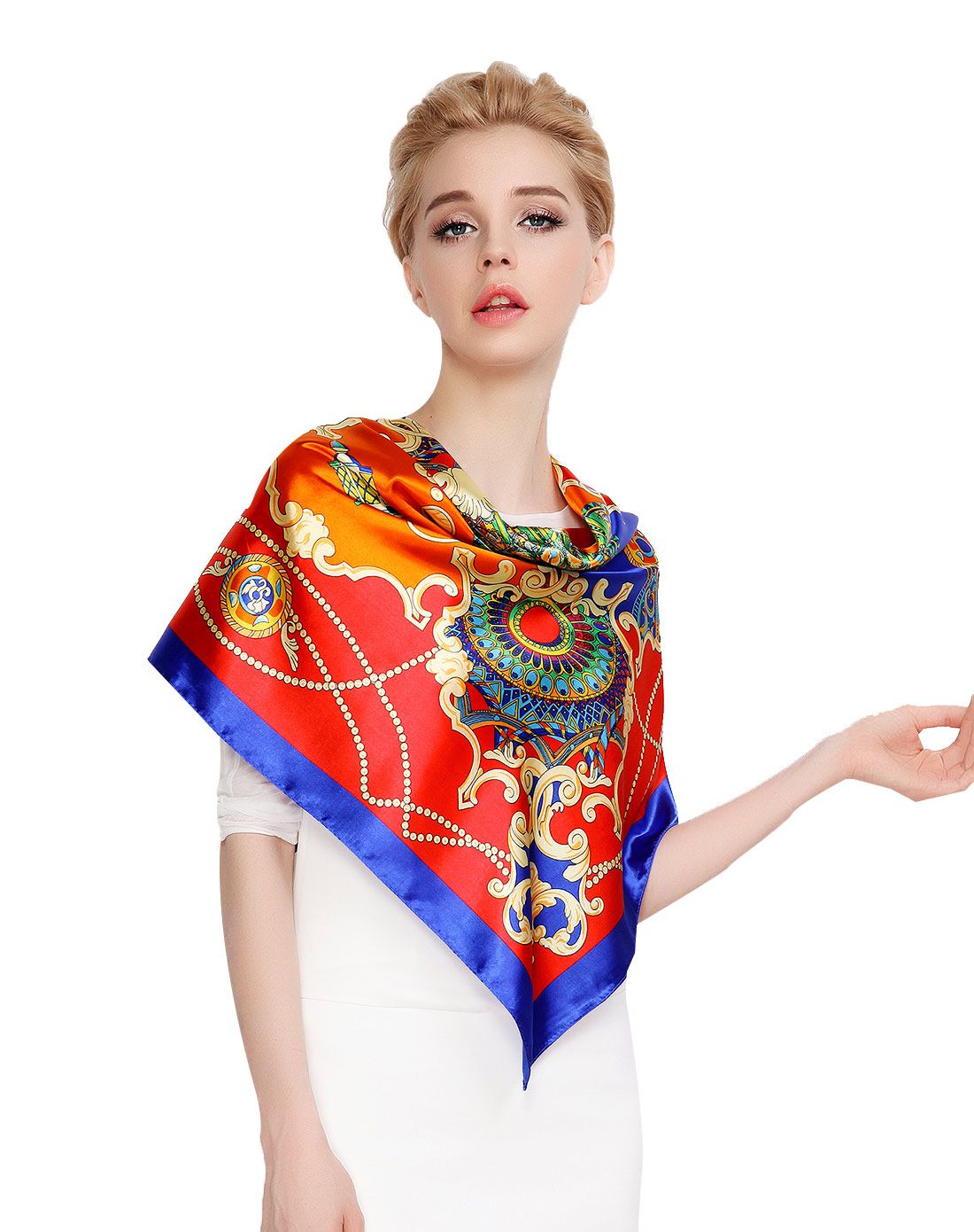 羚羊早安 女士时尚印花百搭大方巾头巾