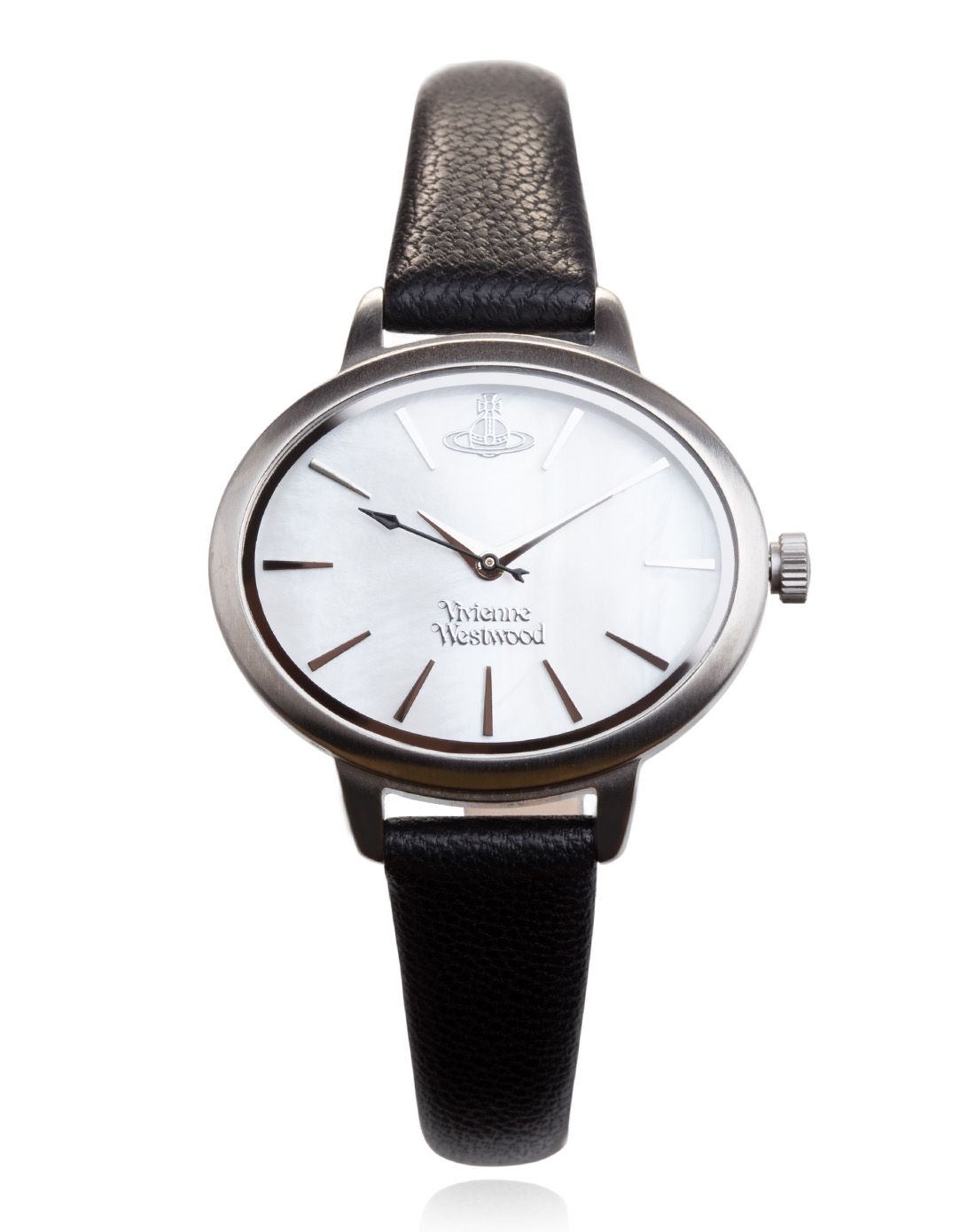 椭圆真皮炫彩表底石英女表vv102slbk