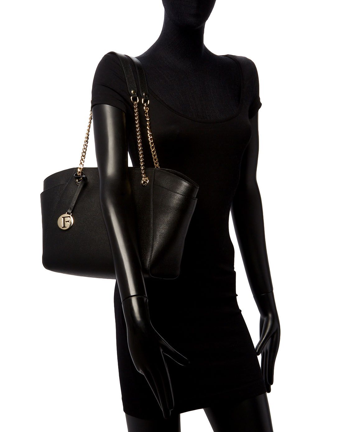 > furla julia 中号黑色单肩包