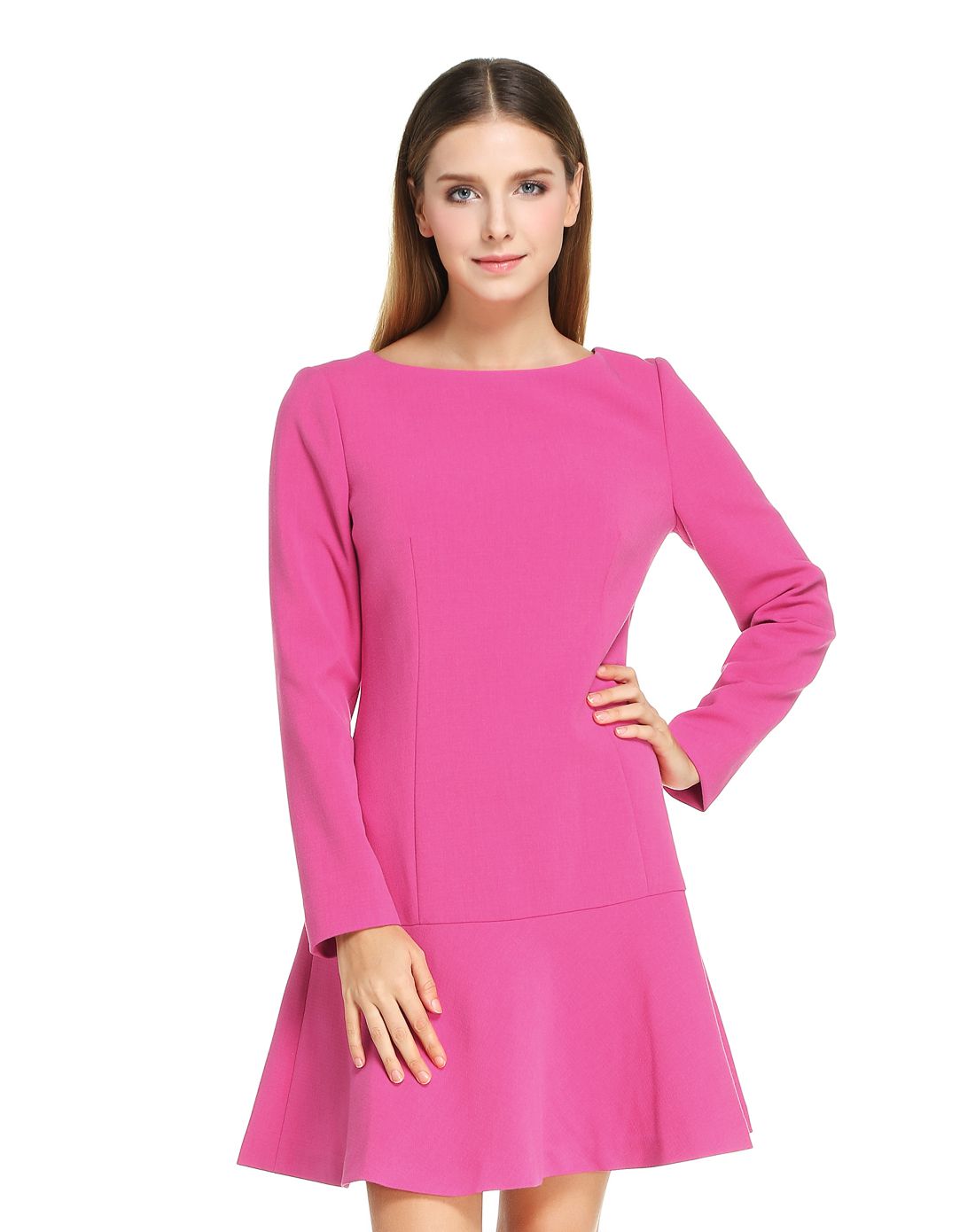 michelle moissac女装专场 米歇尔摩萨克休闲甜美长袖连衣裙