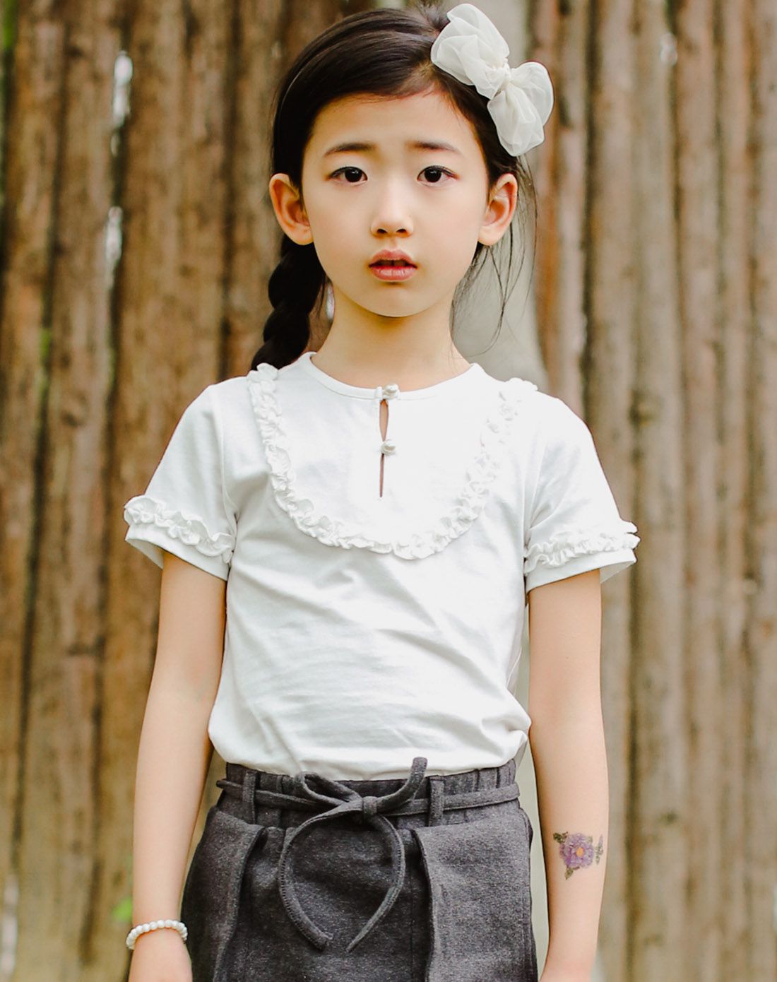 巴拉巴拉旗下韩风高品质童装巴帝巴帝专场女童淑女风木耳边娃娃版型