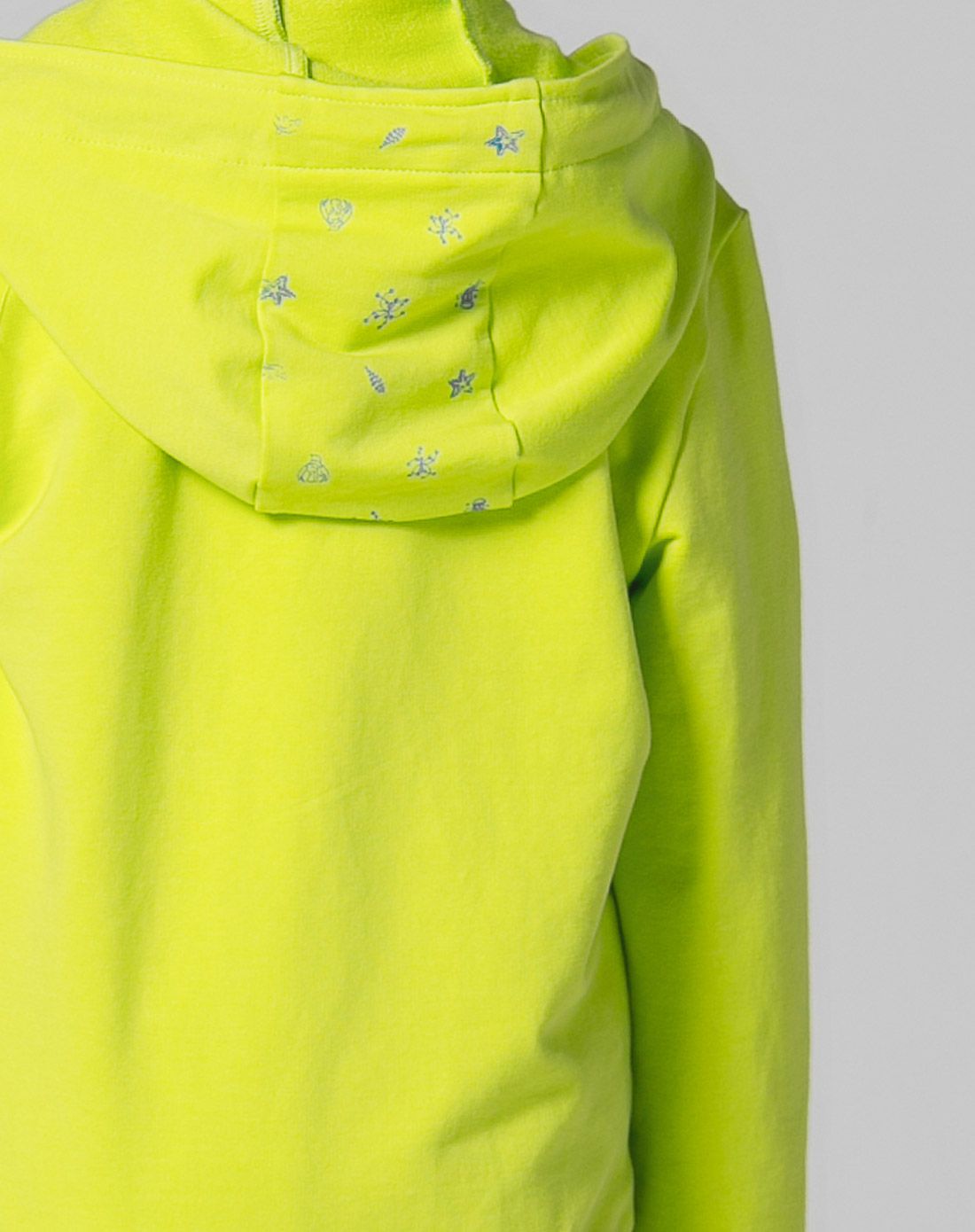 男童荧光绿色基础款休闲运动套装