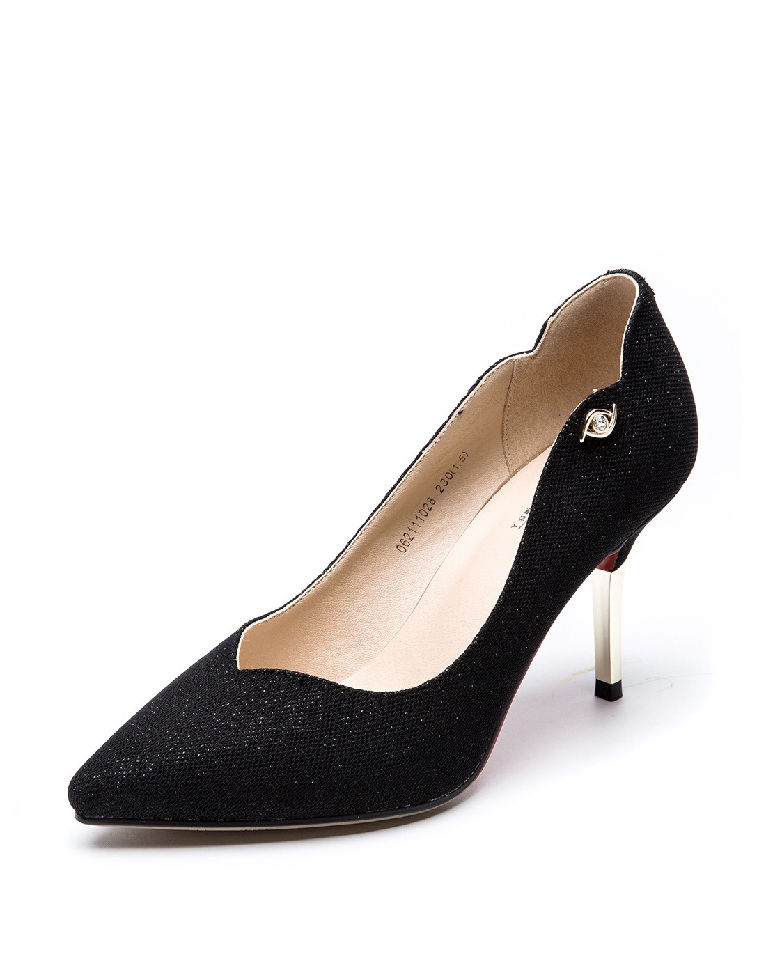 美丽佳人女鞋专场 美丽佳人春季新款细高跟优美线条精巧小水钻女鞋