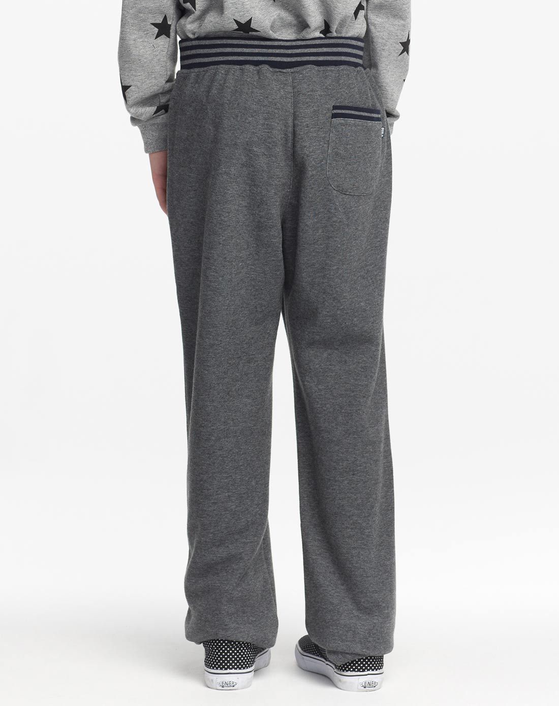 男童麻灰色运动裤