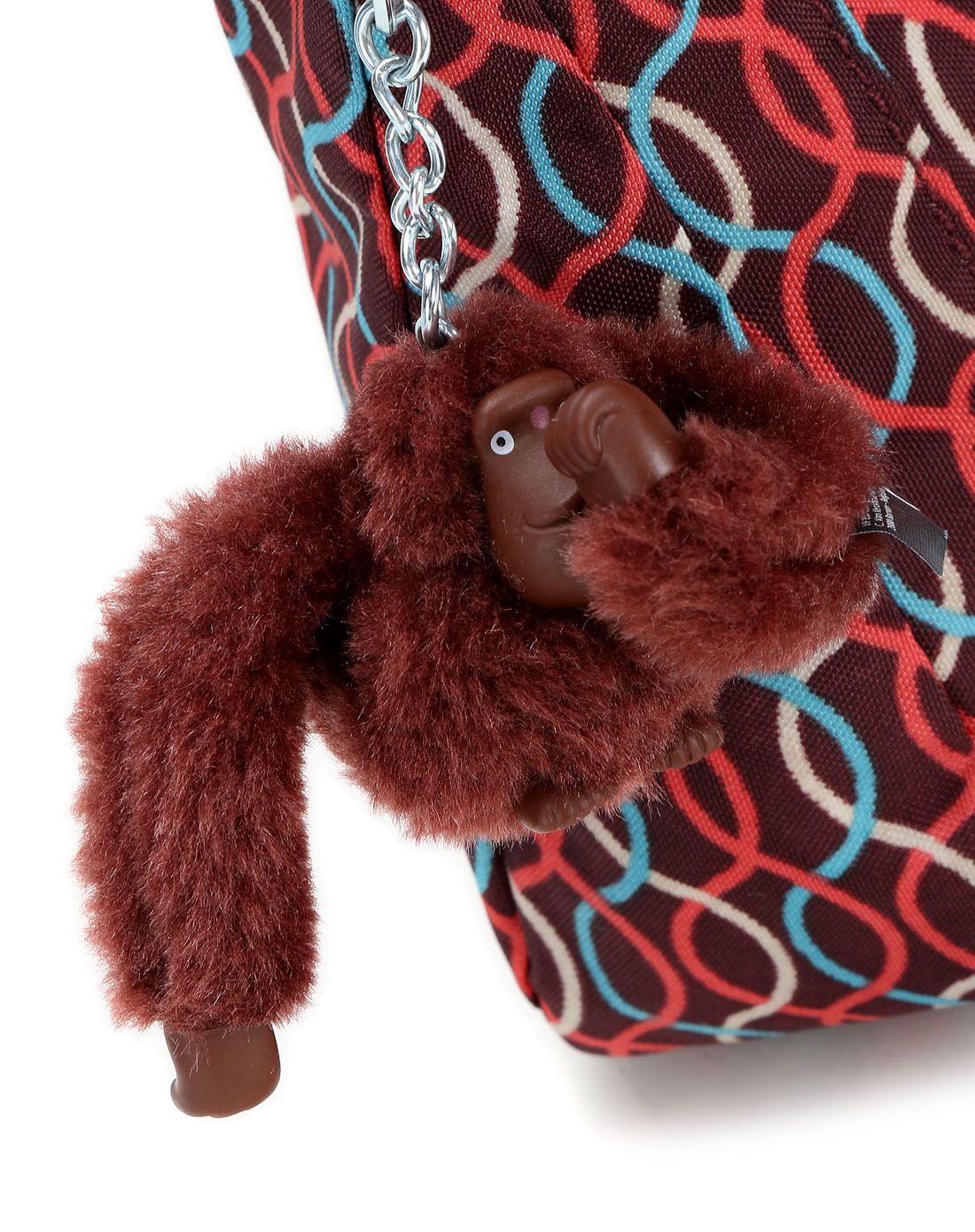 kipling蓝粉白曲线印花休闲单肩斜挎包