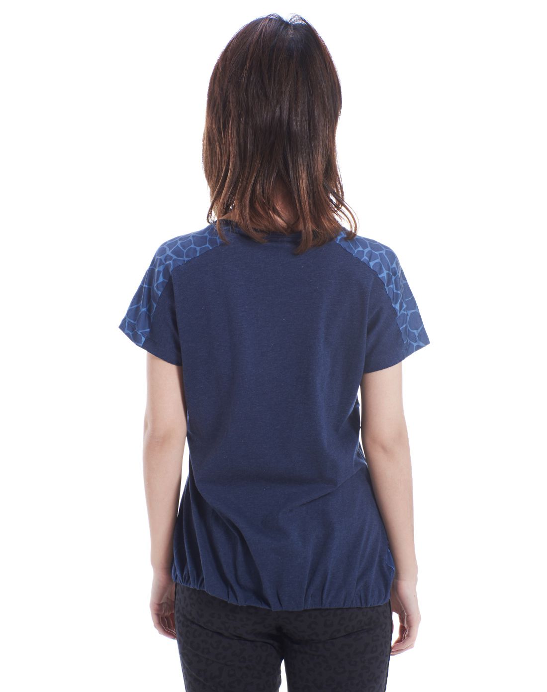 时尚休闲 女款传奇水墨蓝短袖t恤