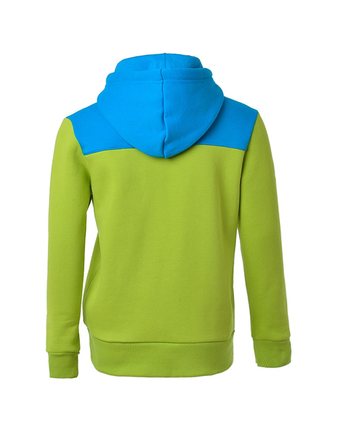 男童酸橙绿时尚套头连帽卫衣