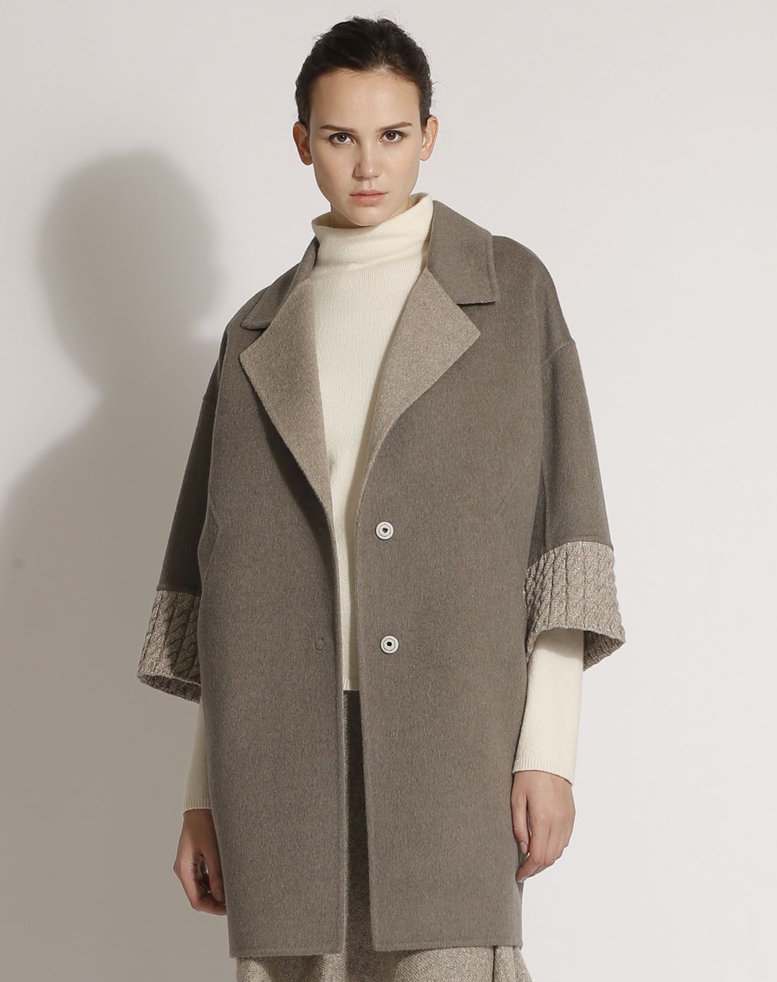 joan&david意大利进口面料双面安哥拉羊毛外套