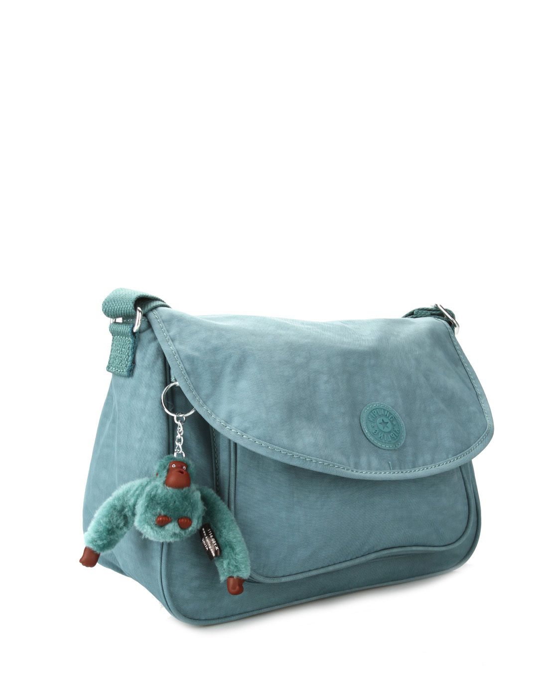 kipling 女士绿色单肩斜挎翻盖包