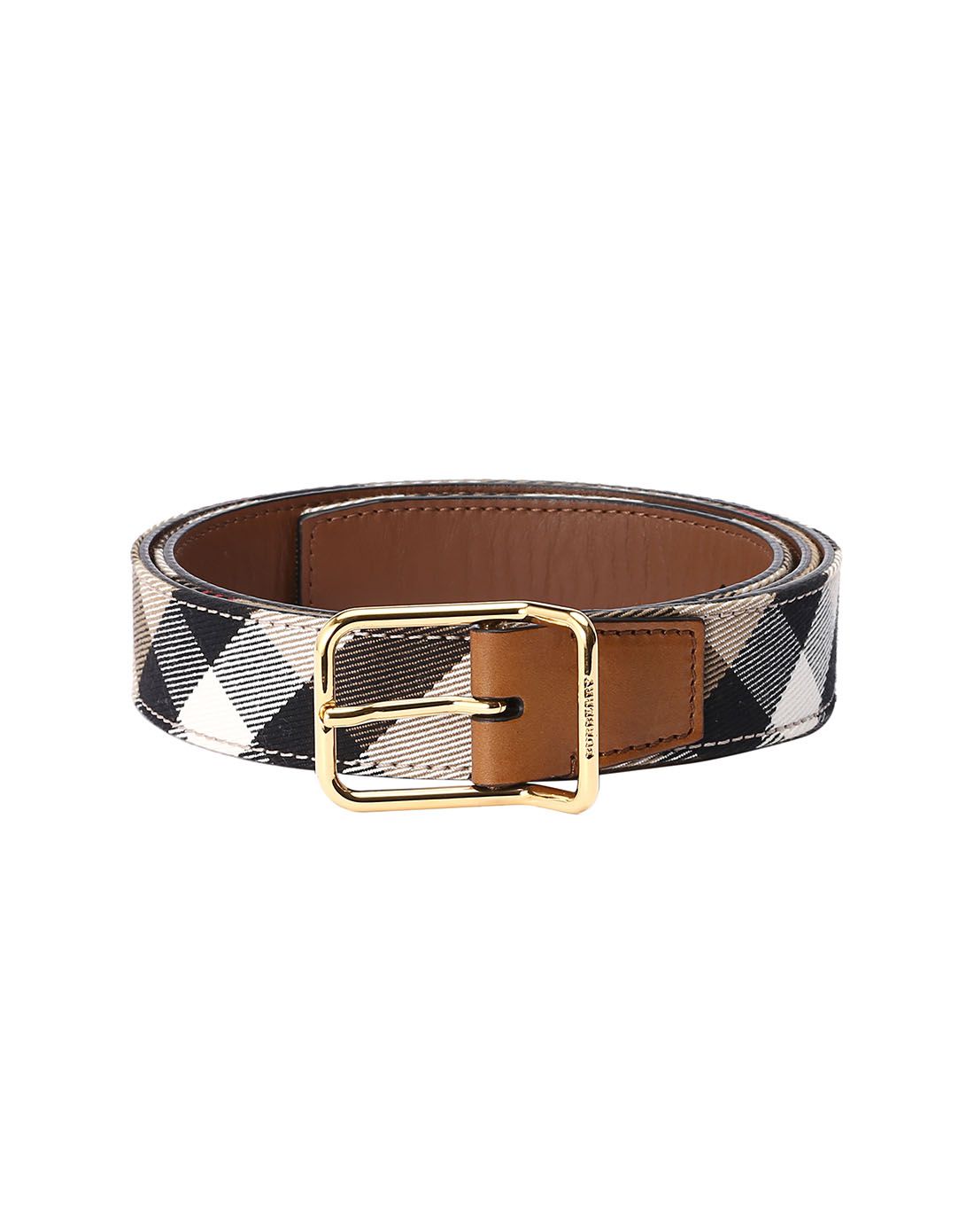 burberry 女士咖啡色皮带腰带