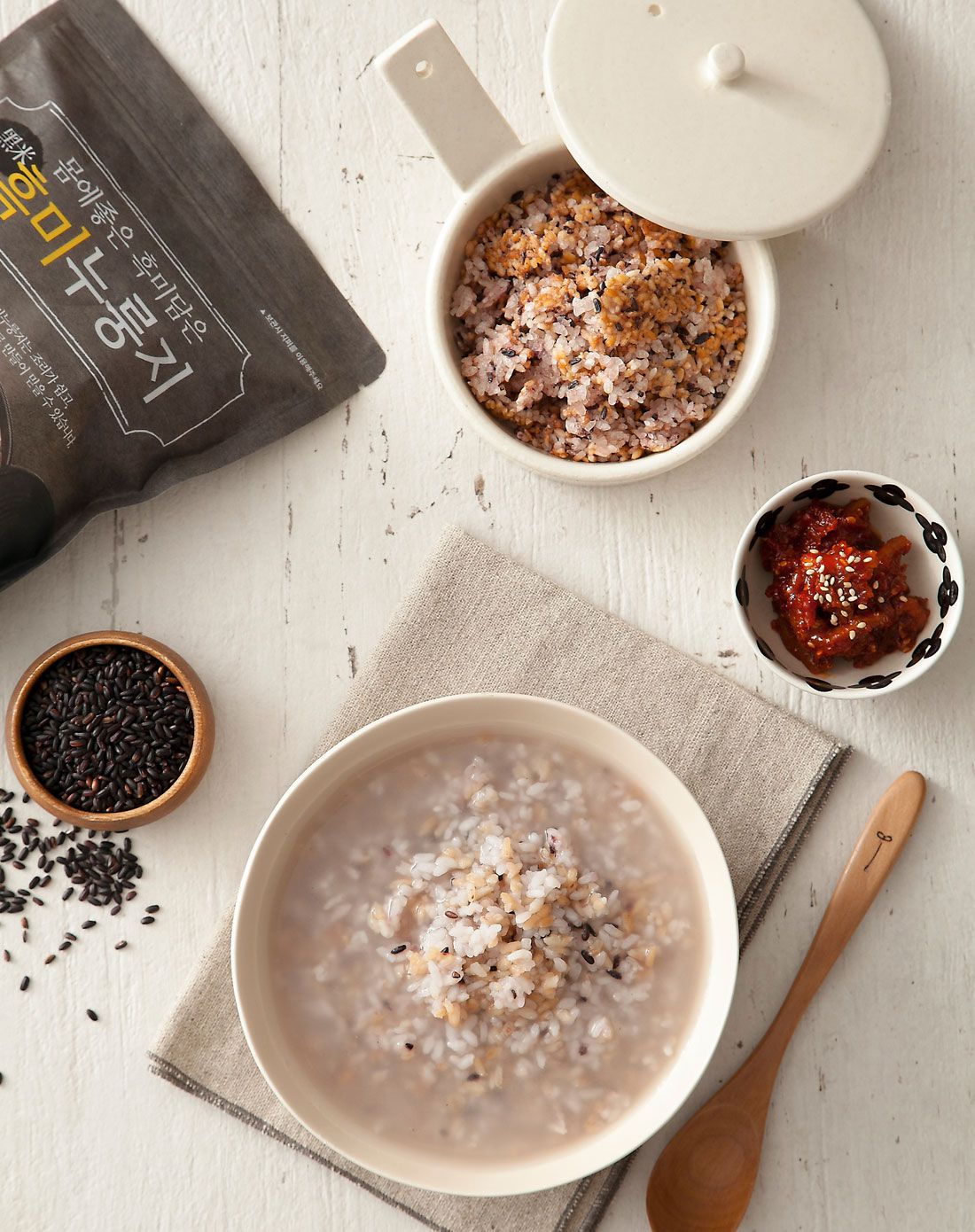 韩国泰光禅食黑米锅巴粥