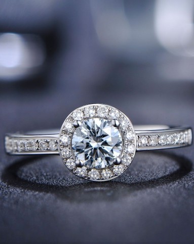 白18k金45分fg色钻石女戒-星河之恋