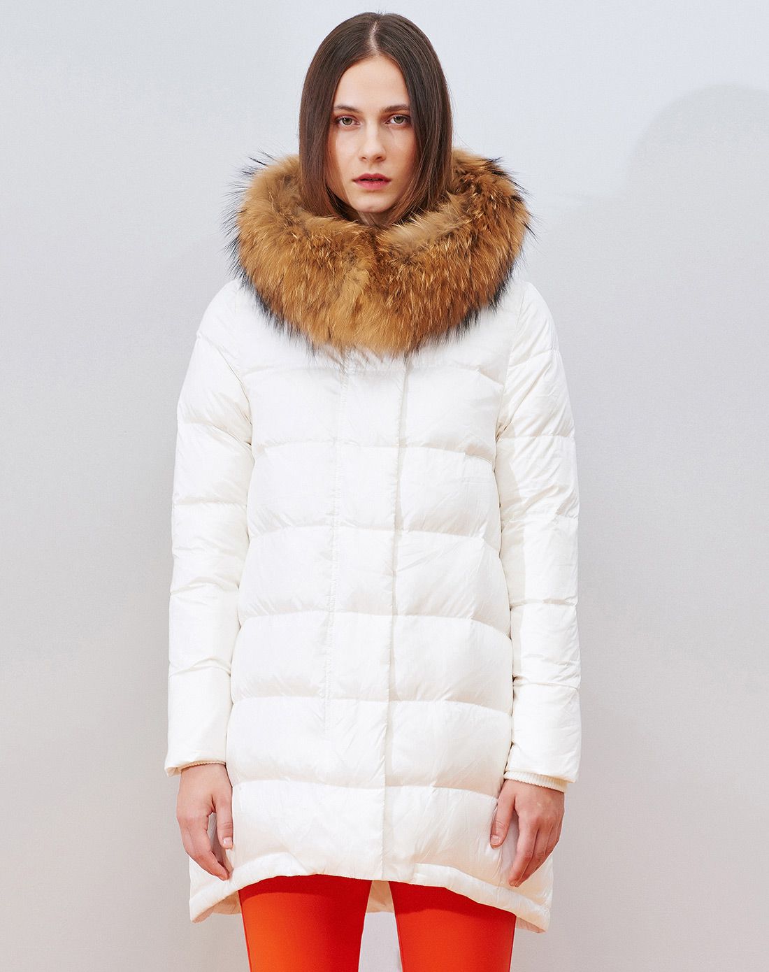 白色韩版宽松羽绒服