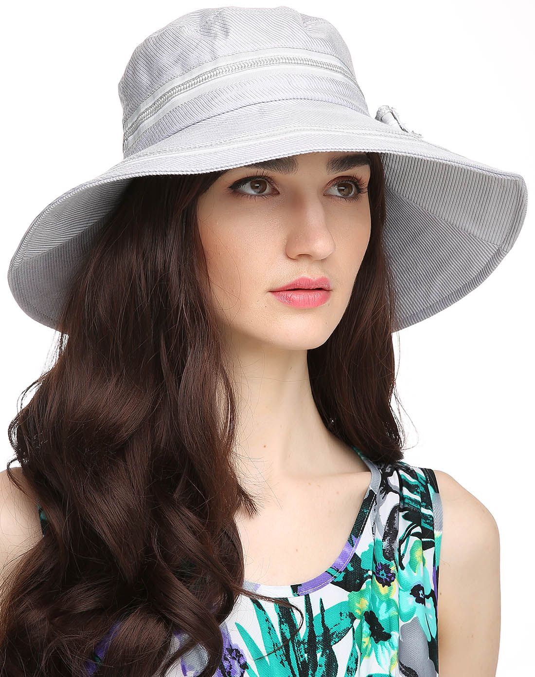 elle 16年专柜同款宽檐休闲遮阳帽