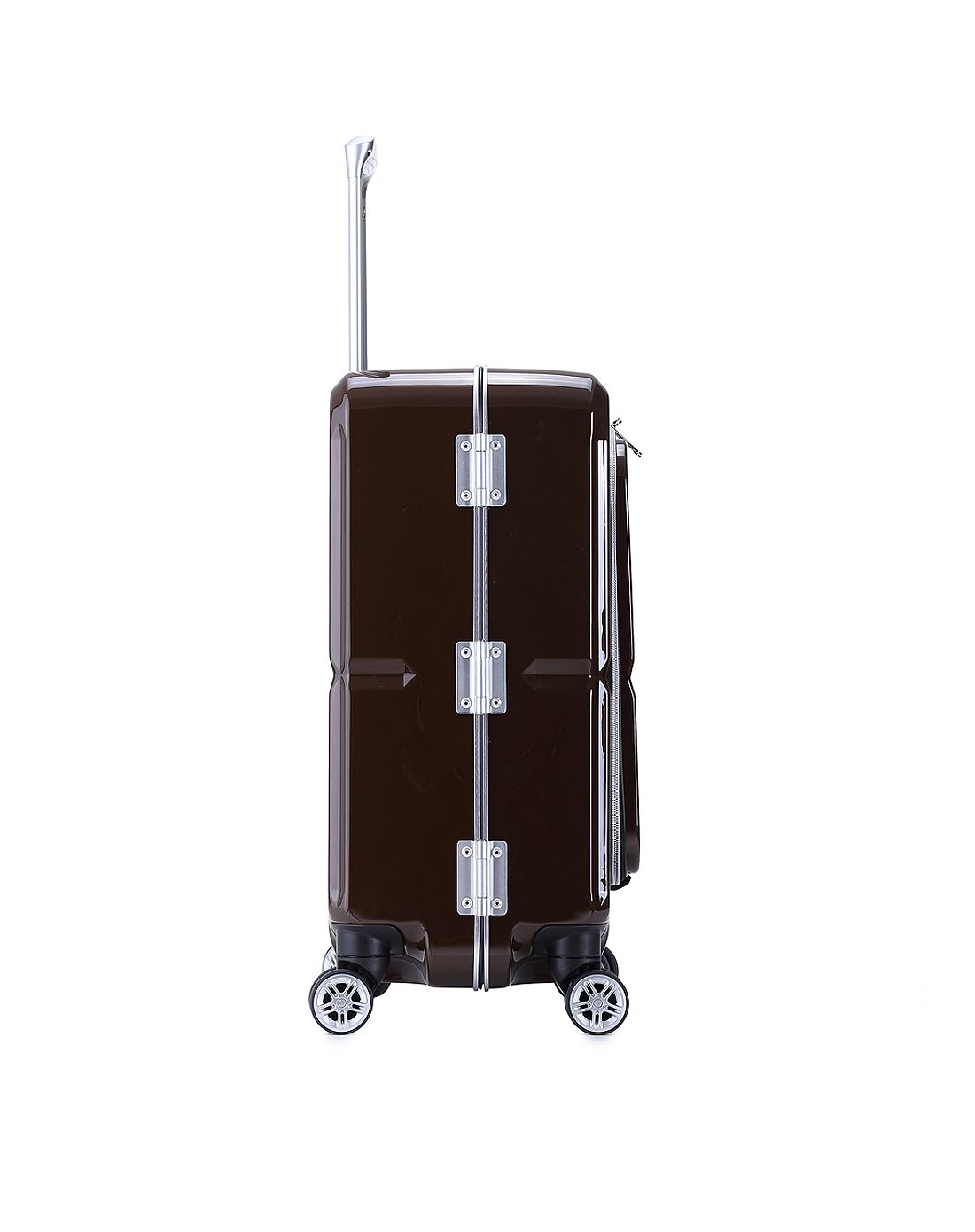 20寸咖啡色前盖开合设计方便随身物品使用硬箱拉杆箱