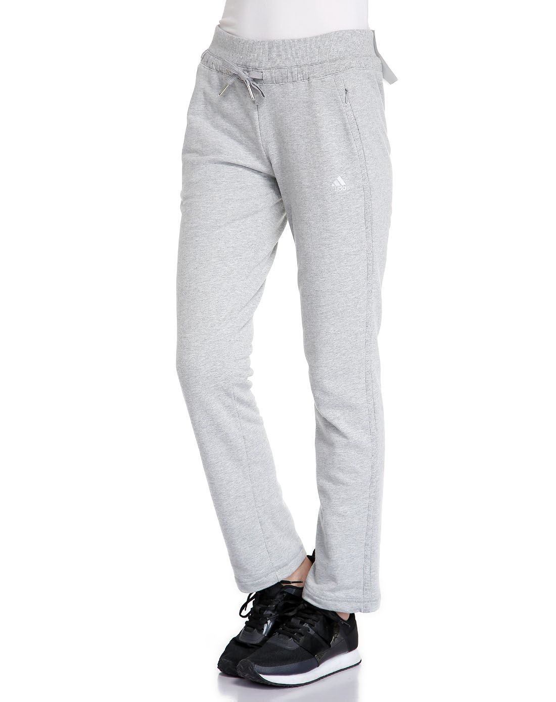adidas和你一起,动起来休闲舒适 女款灰色长裤 训练系列s02087_唯品会