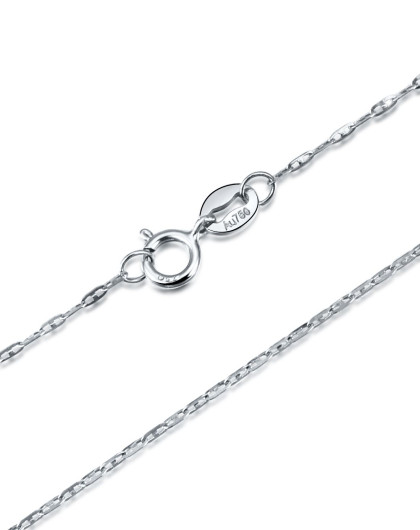 doido爱度 18k白金素金项链-日字链