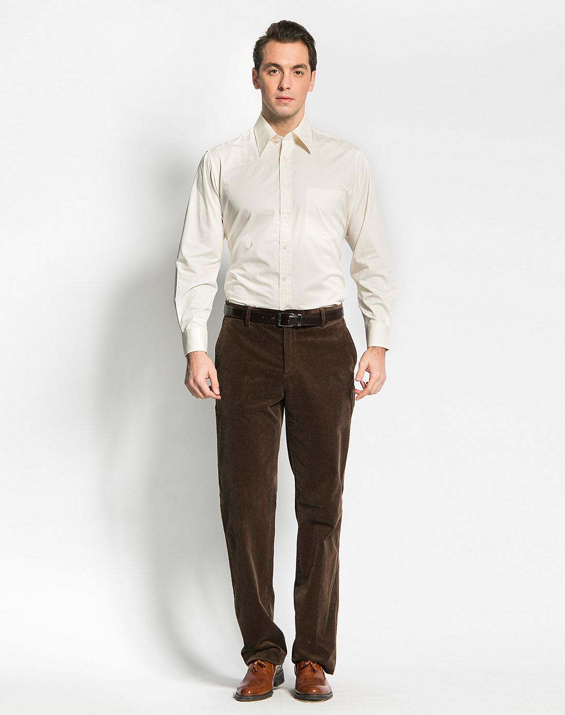 歌德克依&萨里奥托sliaot男装德国进口米色高支棉米色衬衣cp13231