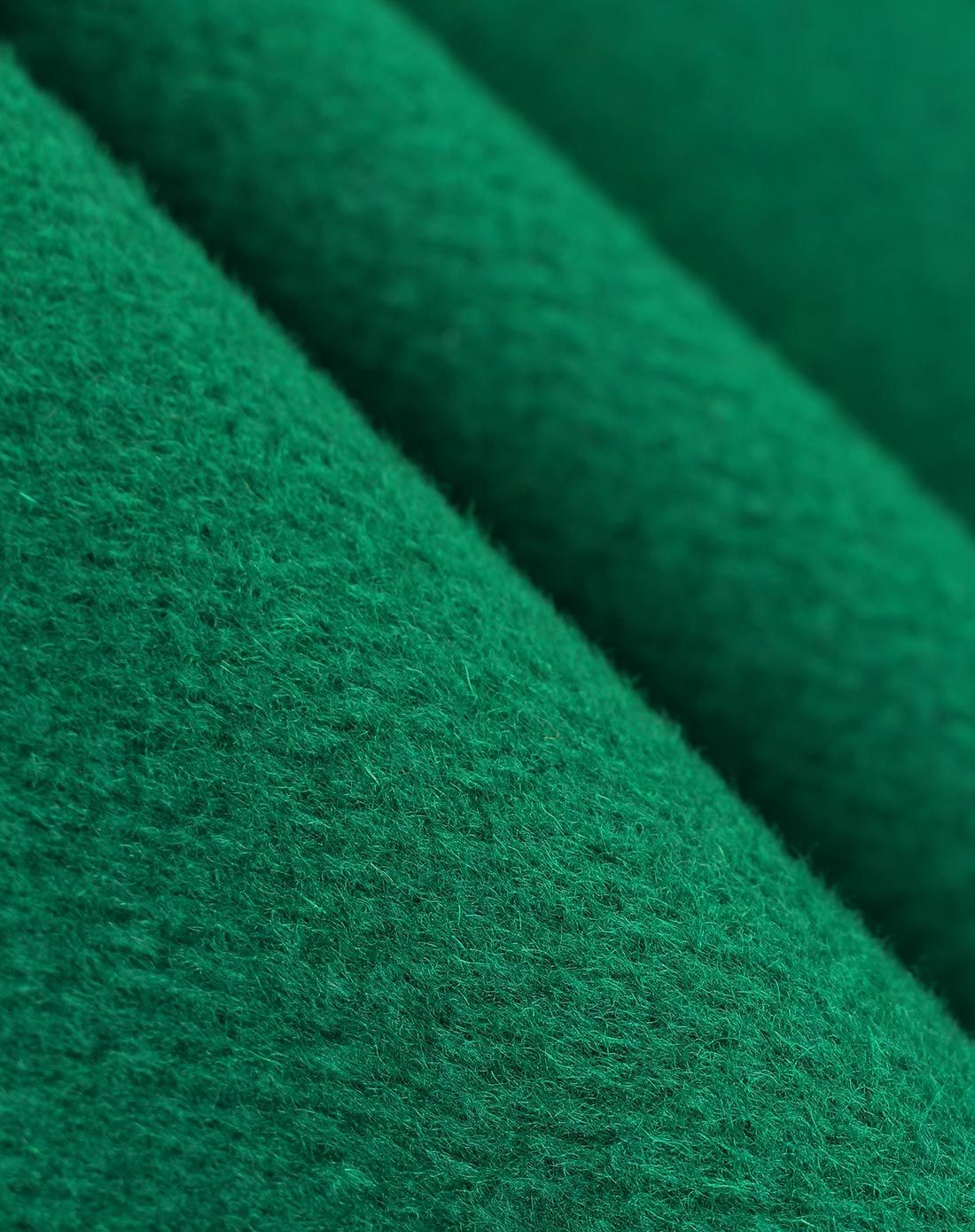 正绿立体绣花毛呢大衣