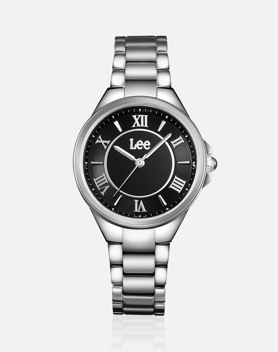 lee 【唯品专供】时尚潮流罗马刻度指针式防水女款石英表