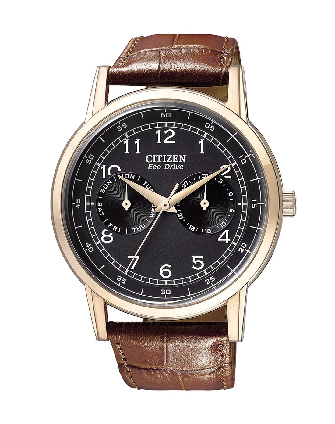 【网络专供】西铁城光动能休闲两眼男表ao9003-08e