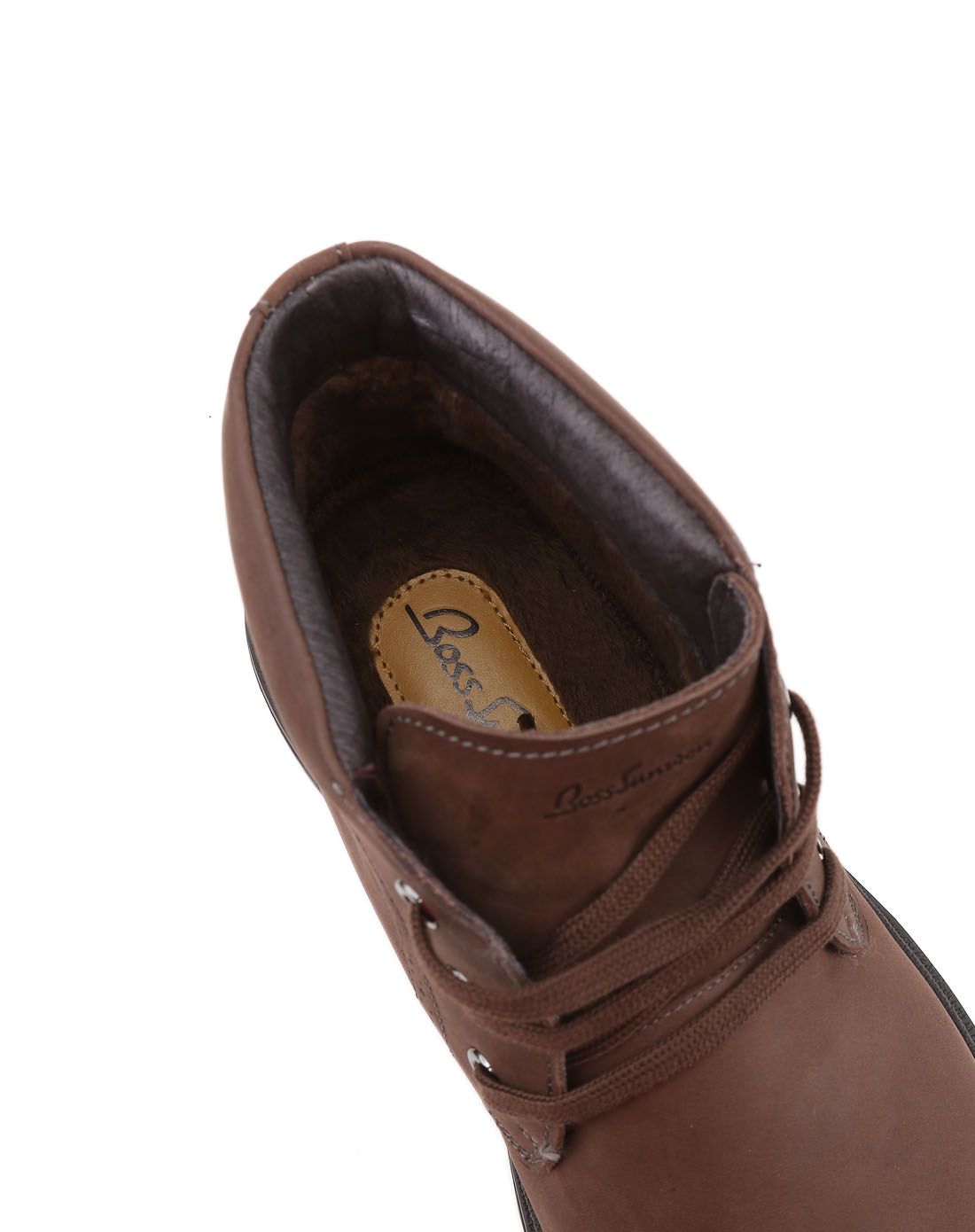 博斯绅威bosssunwen棕色牛皮时尚简约短靴b32xc0172n_唯品会