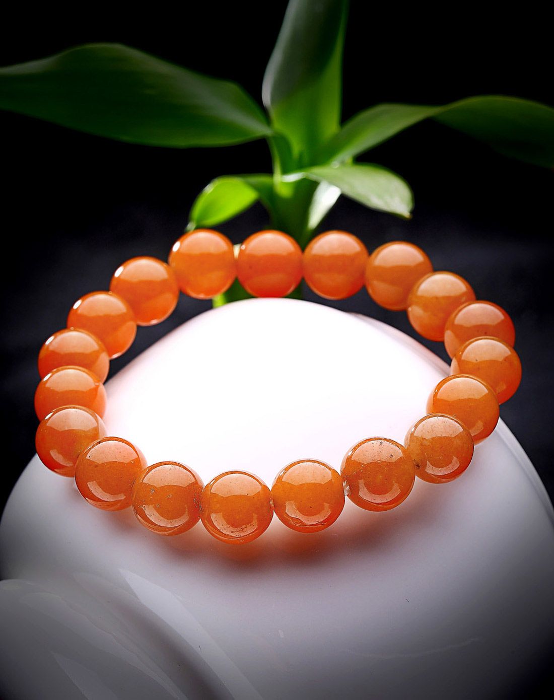 天然红东陵玉手链 10mm