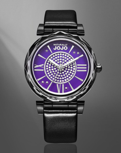 naturally jojo手表特惠专场naturally jojo 女款真皮皮带镶钻腕表jo