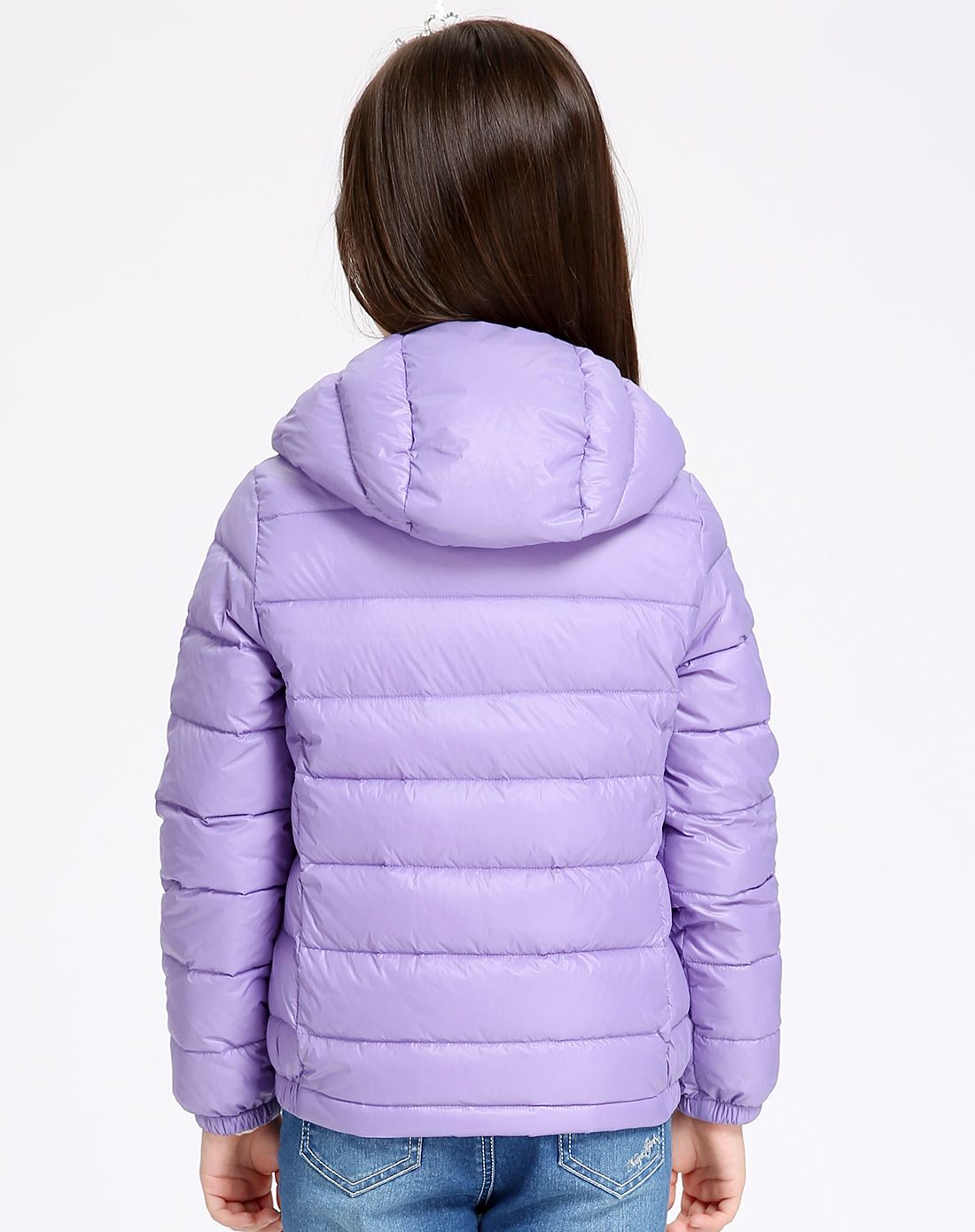 [明星爆款]女童紫色轻薄羽绒服