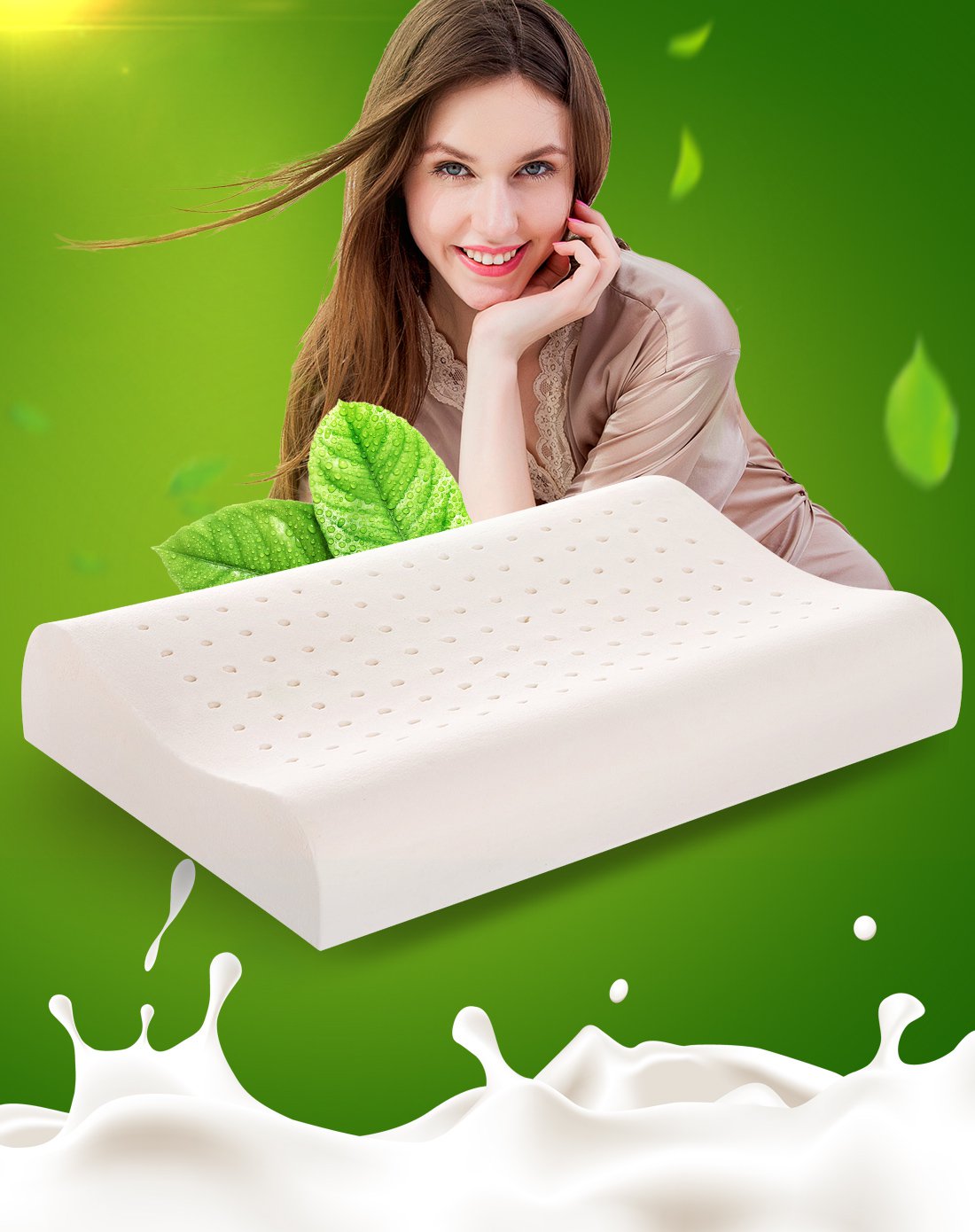 laytex乳胶护颈枕tpxa9/11*40*60cm/个