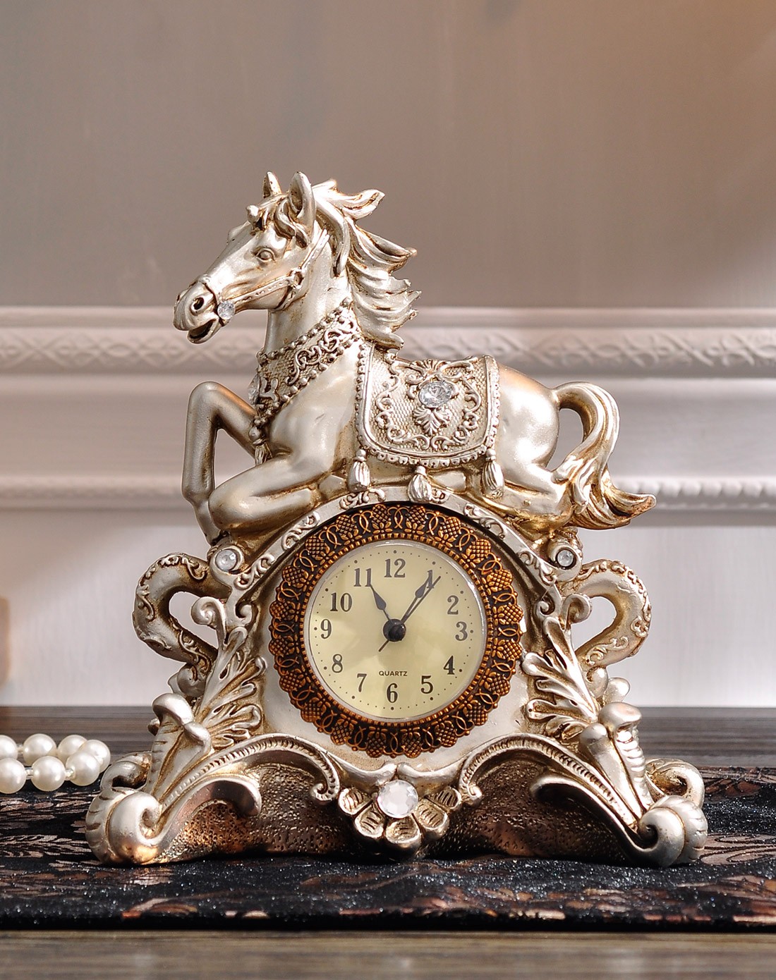 欧美富贵马摆件钟