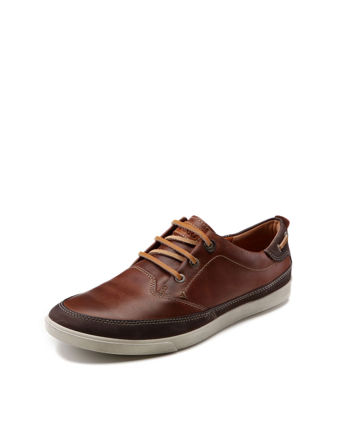 男款摩卡色时尚简约系带休闲鞋