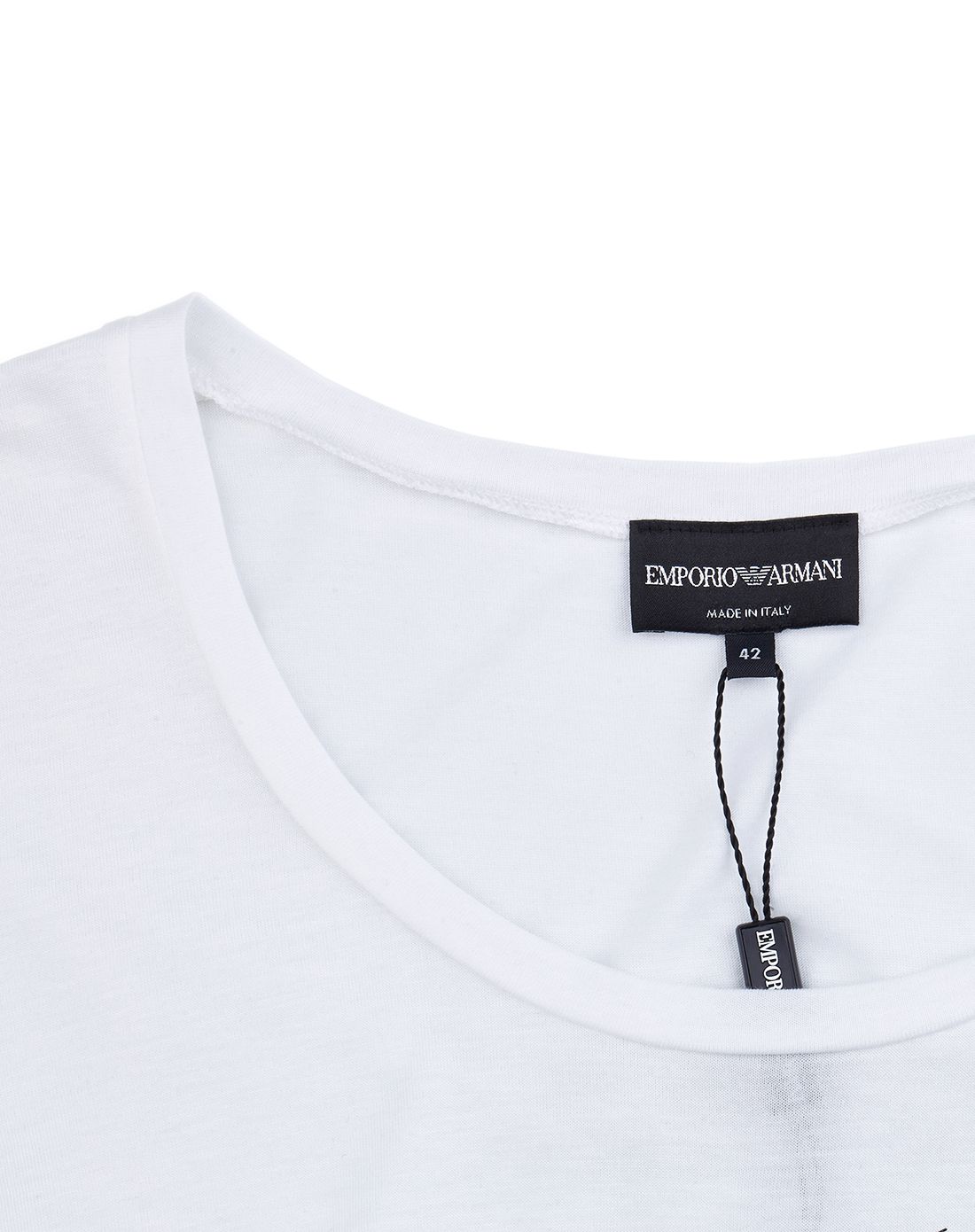 emporio armani女款白色亮珠装饰短袖t恤
