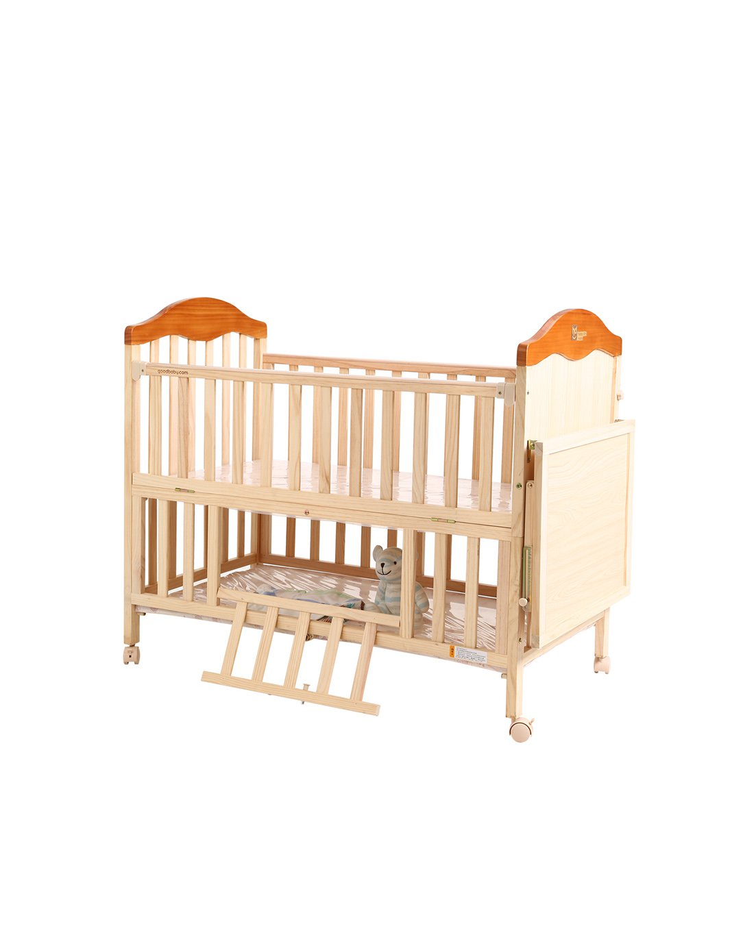 小龙哈彼 多功能实木无漆婴儿床(无摇篮)