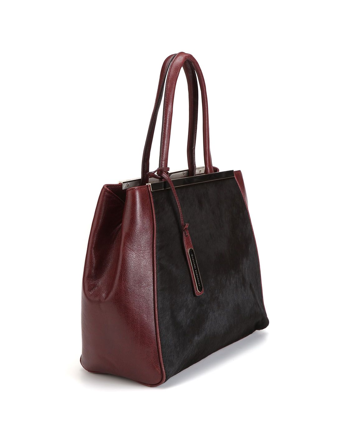 酒红/黑色成熟贵气手拎包