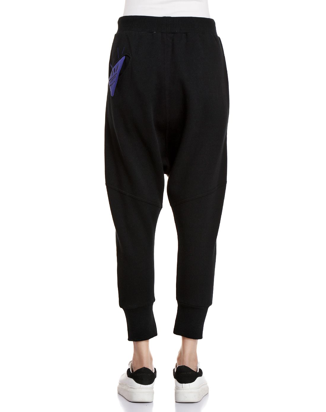 女款黑/紫色时尚星空款低裆裤