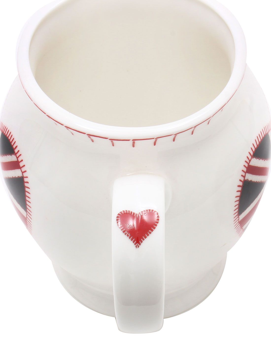 英国设计师jan constantine 爱心国旗 骨瓷小奶壶 10.5 x 14 x 9cm