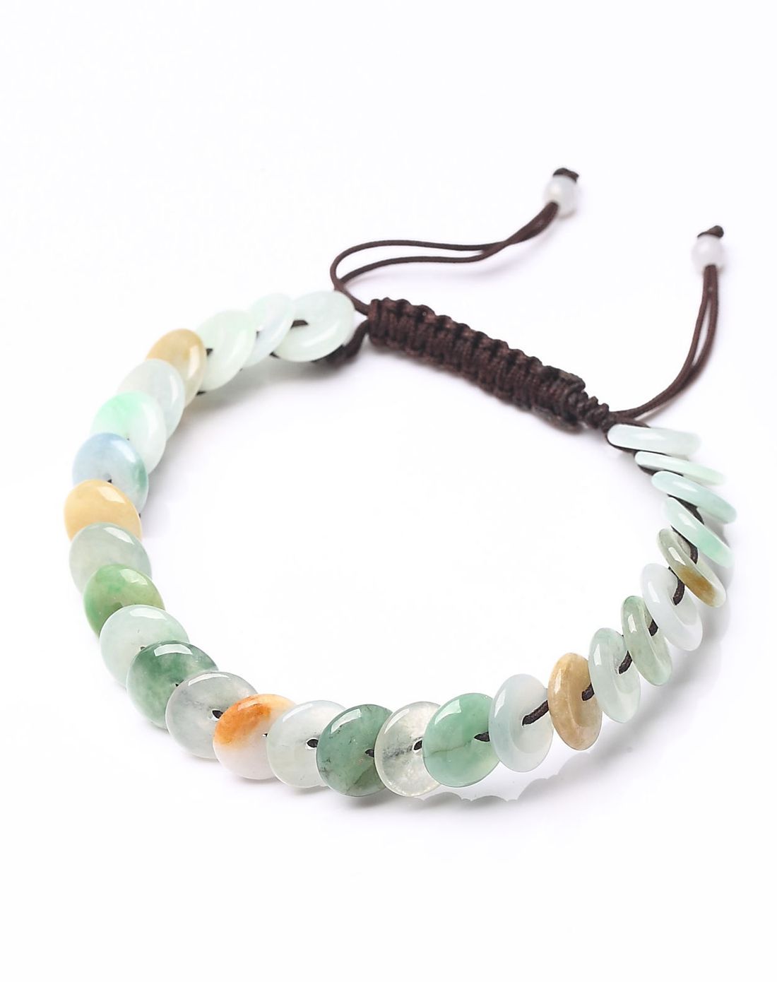 royal gem 天然a货冰种翡翠小平安扣手串