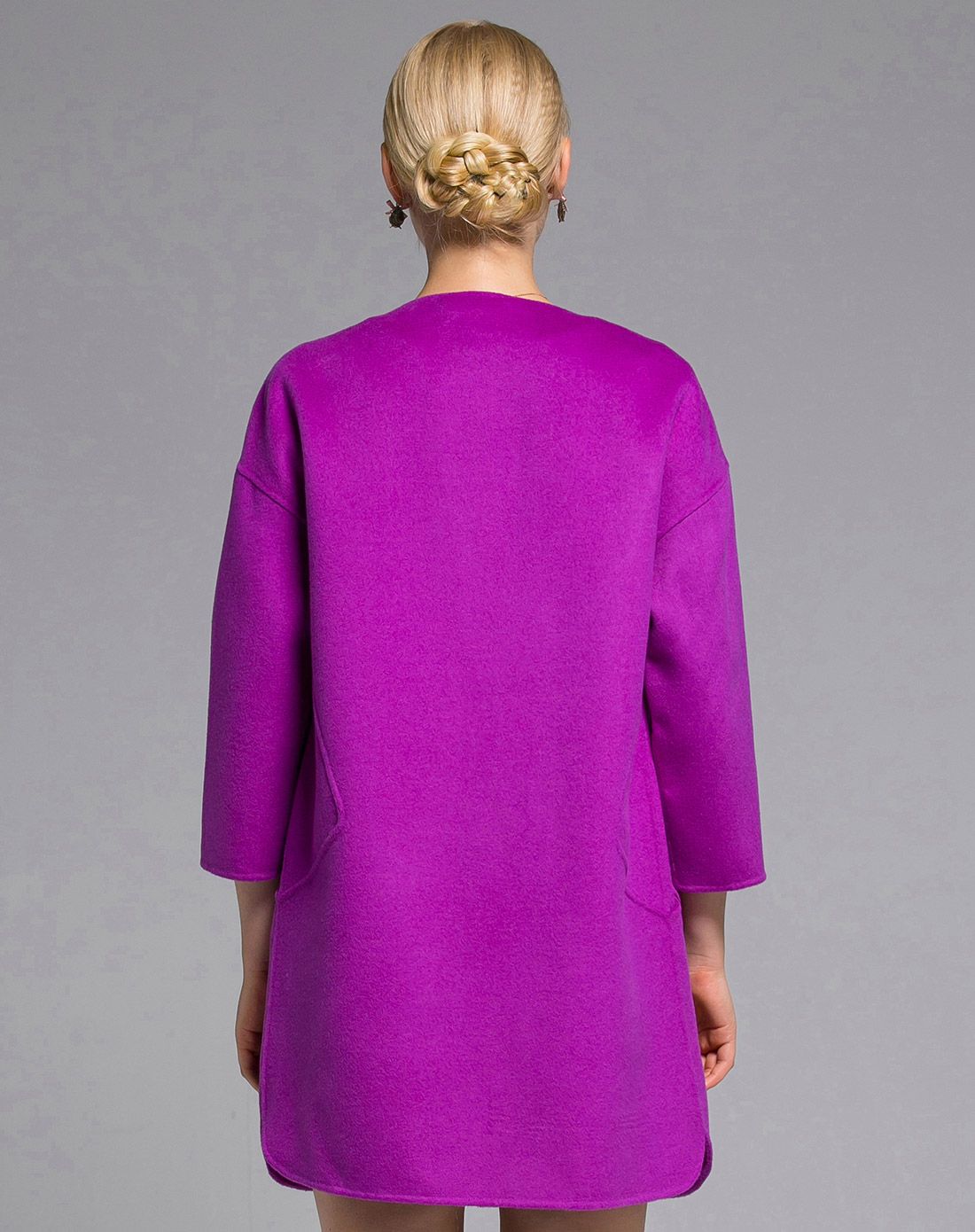 玫紫15年双面呢大衣