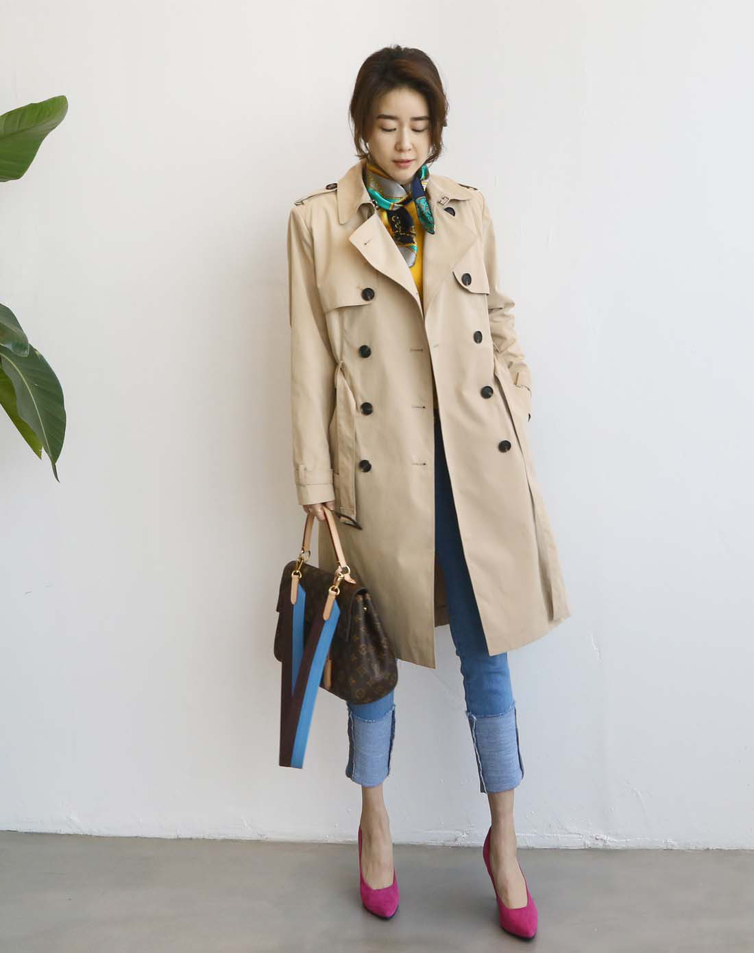 naning9trench 风衣 米色