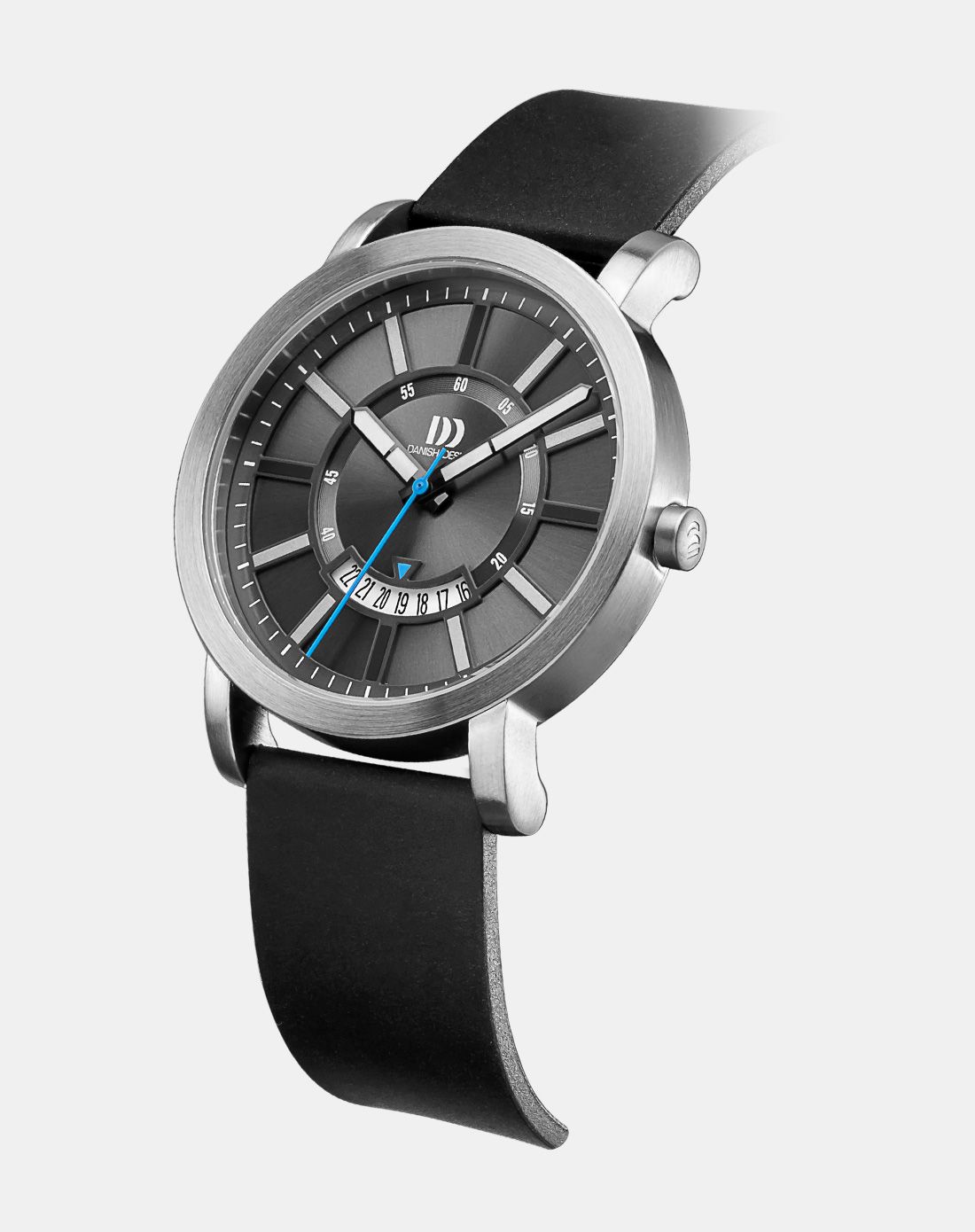 danish design 多功能好橡胶表带灰色石英男表