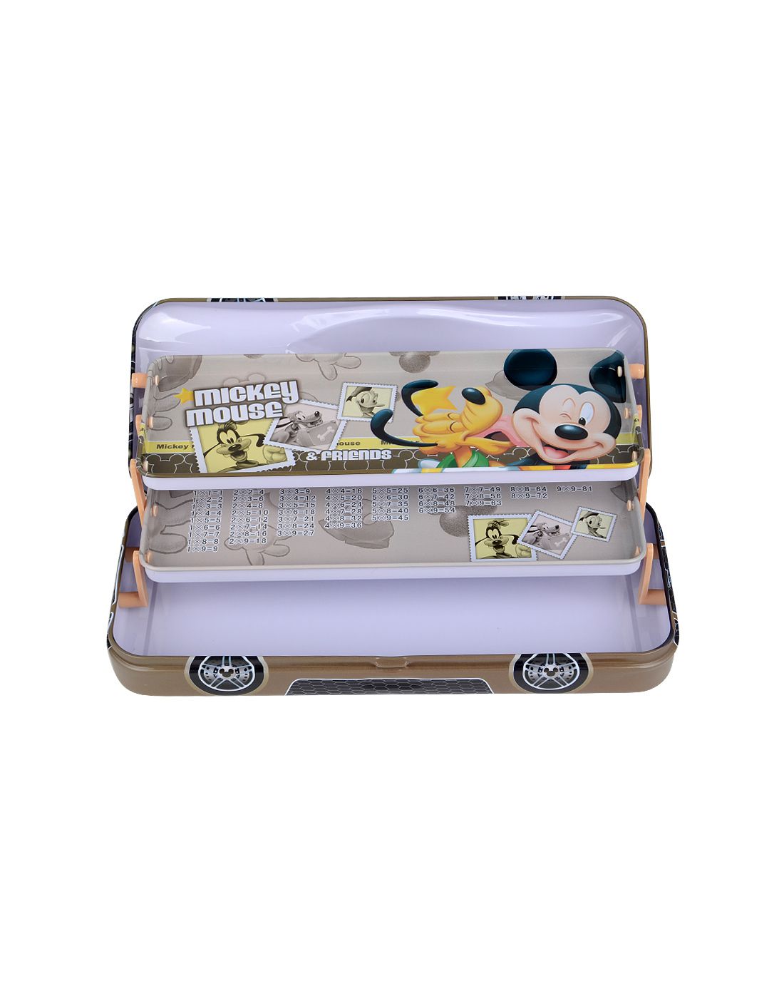 (两件起售)迪士尼中性灰色汽车造型文具盒