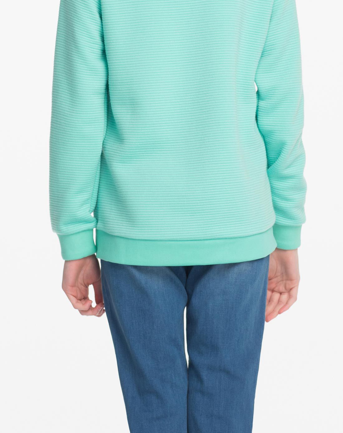 女童薄荷绿圆领t恤