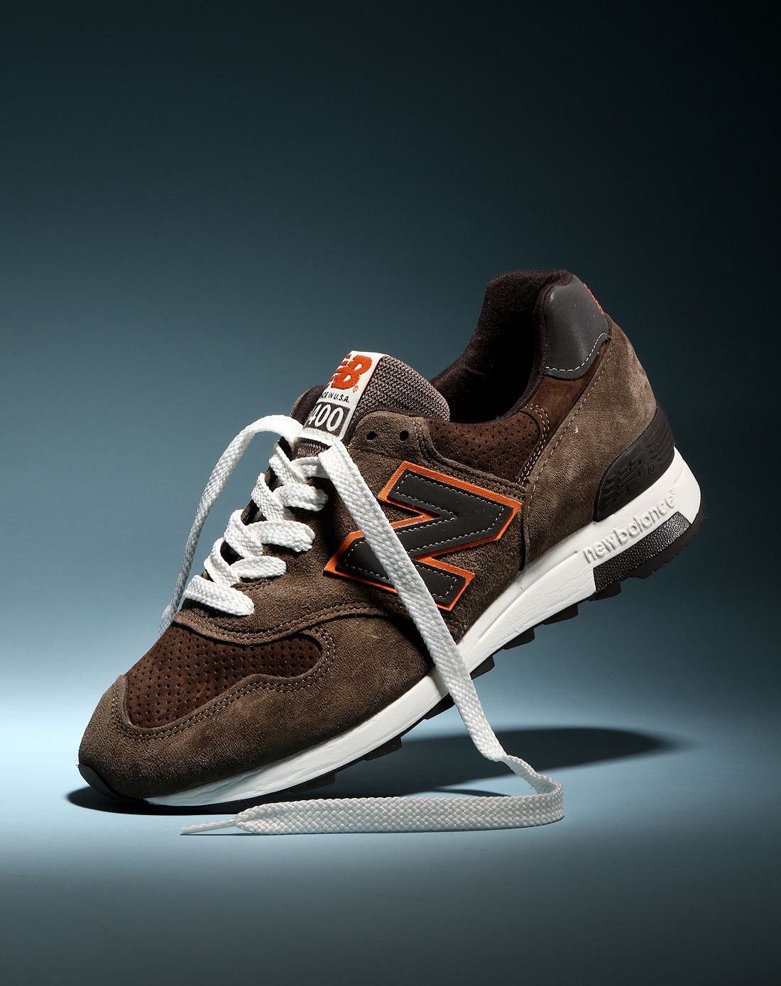 美产nb1400 中性款深卡其色运动休闲鞋 透气复古